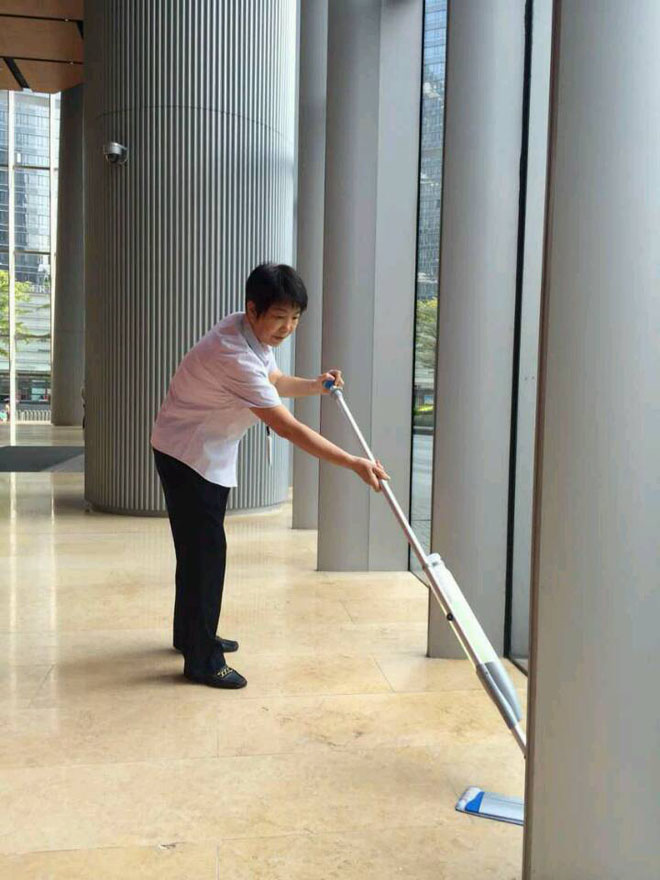 施達噴灑平拖系統被應用在匯豐銀行廣州總部(廣州太沽匯)