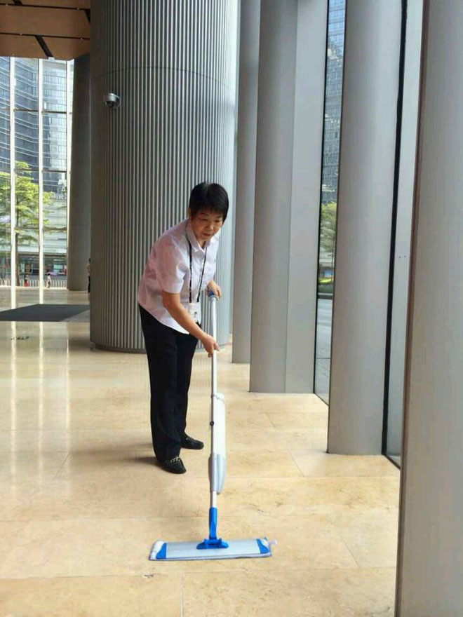 施達噴灑平拖系統被應用在匯豐銀行廣州總部(廣州太沽匯)