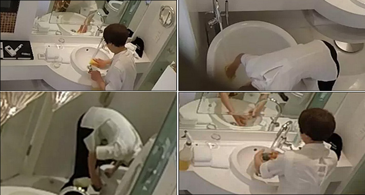 5星級酒店清潔員用毛巾擦完馬桶再擦口杯實況曝光….避免細(xì)菌交叉感染，標(biāo)色分區(qū)清潔管理系統(tǒng)不可忽視！